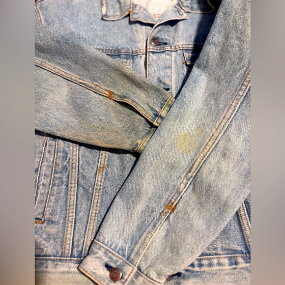 Vtg 90s Hard Rock Hotel San Juan Large “Save the Planet” Denim Trucker Jacket - Picture 7 of 7